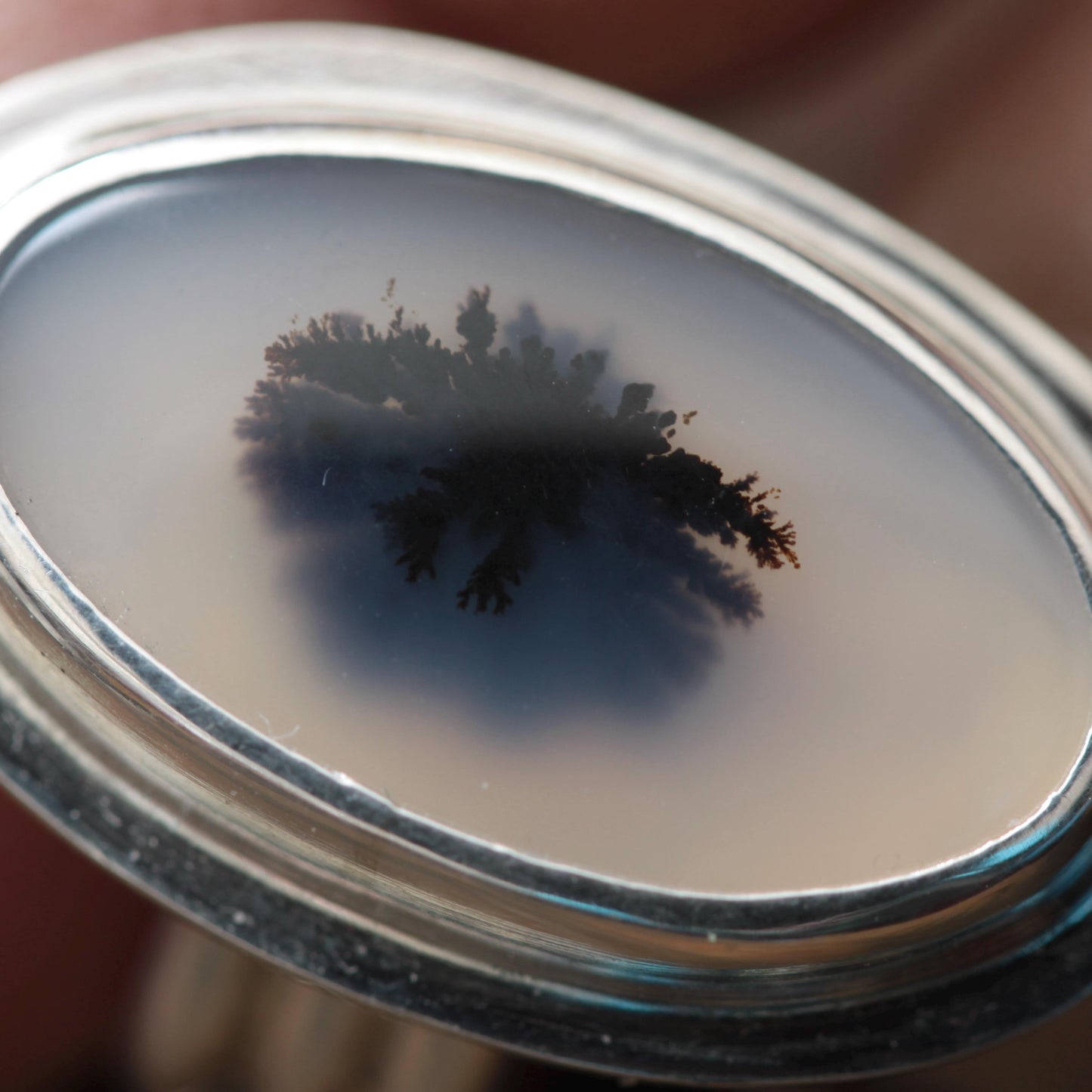 Montana Moss Yellowstone Agate Sterling Silver Ring size 6